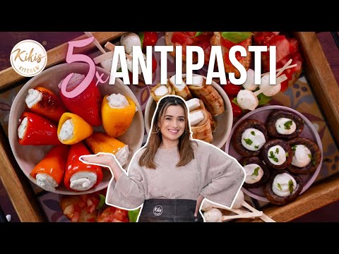 5 Leckere ANTIPASTI Rezepte 😍🫒 I Der perfekte Vorspeisen Teller