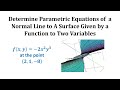Understanding Parametric Equations of a Normal Line