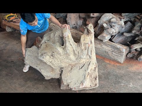Garden Furniture Ideas from Tree Stumps // How To Make An Artistic Tree Stump Chair For Your Garden