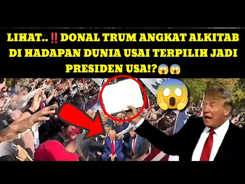 LIHATT...‼️DONAL TRUMP ANGKAT  ALKITAB KRISTEN ATAS DUNIA USAI TERPILIH JADI PRESIDEN USA.!?