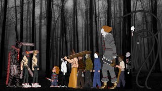CHAINSAW MAN, CHAINSAW DEVIL vs Chucky,IT Pennywise, Pyramid head, Slender man, Pin head, Leatherfac