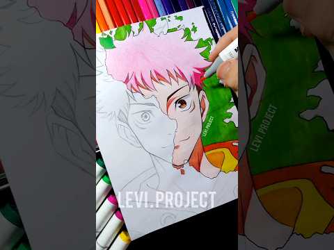 Drawing Itadori Yuji / Same Coffee Art || Jujutsu Kaisen #itadori #shorts  #drawinganime