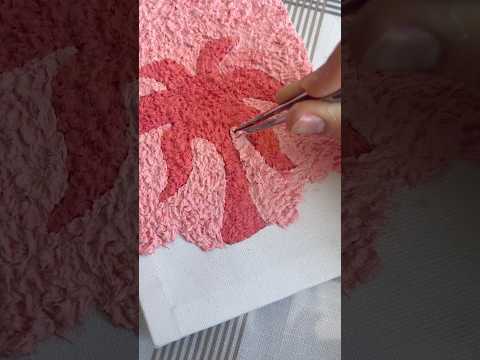 DIY @pinkpalmpuff Textured Canvas🌴🌸 ​⁠ #pinkpalmpuff #texturedcanvas #diy #art #viral #shorts