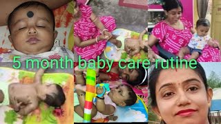 My 5 months baby morning rutine | Newborn care, activity & Mom Life #newborncare 