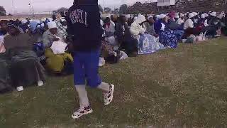 Watch: Congregants converge at the White City Stadium.