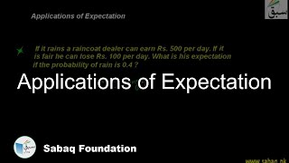 Applications of Expectation