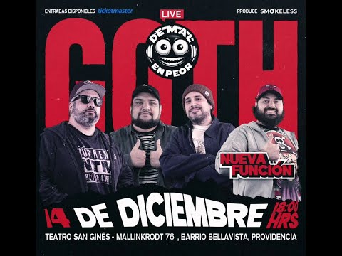 Tenemos SHOW EN VIVO el 14 de Diciembre! - GOTH