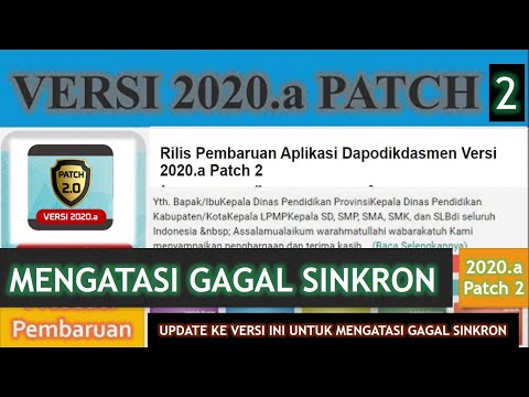 Dapodik Patch 2020.a patch 2
