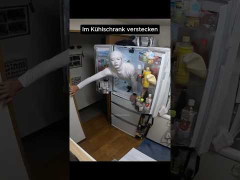 Als Ninja im Kühlschrank verstecken 🗄️🥷 #Kühlschrank #ninja  #wissen