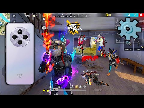 📲🦇 FreeFire Redmi A4 5G ⚡ Settings ⚙️ 90% Headshot Rate ❤⚡ Default Dpi 392° 🥵 120Hz 🔥