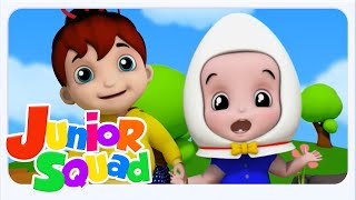 Junior Squad همبتي دمبتي جلس على الحائط | أغنية للأطفال باللغة العربية