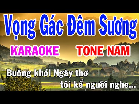 Vọng Gác Đêm Sương Karaoke Tone Nam Nhạc Sống gia huy beat