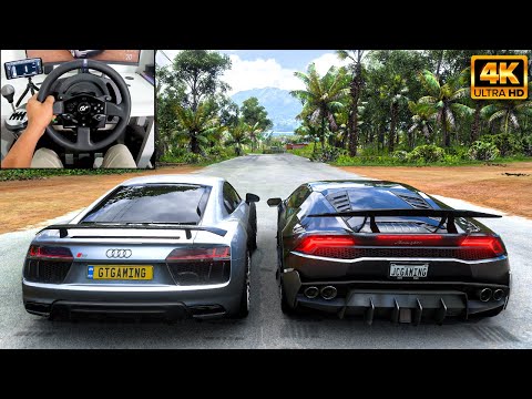 Audi R8 V10 Plus & Lamborghini Huracan | Forza Horizon 5 | Thrustmaster T300RS gameplay