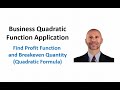 Profit and Cost Functions Analysis