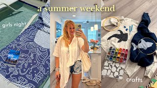 weekend vlog: summer crafts, boat ride & girls nights!!