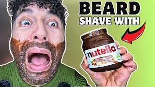 ASMR: How I Shaved My Beard With NUTELLA 😱 🙉