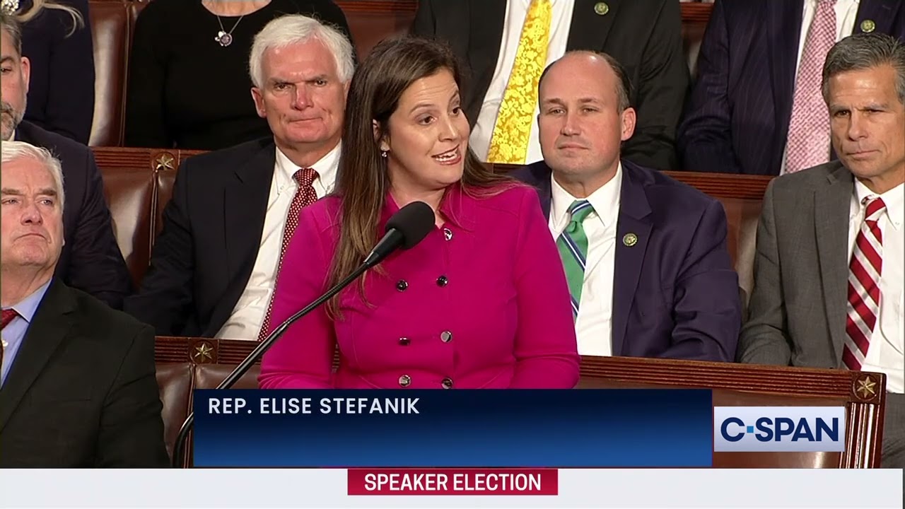 Rep. Elise Stefanik (R-NY Nominates Rep. Jim Jordan (R-OH) for Speaker of the House