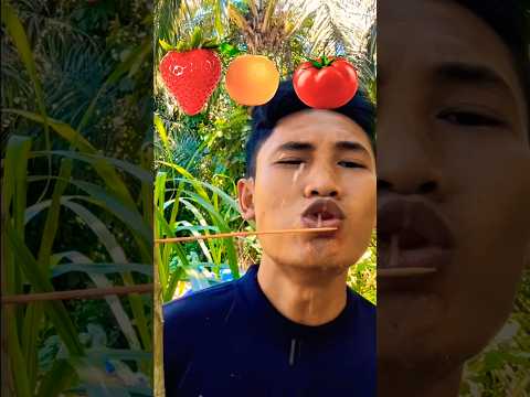 Sulap Emoji 🍓🍊🍅 Pakai Mulut😱 #shorts #reverse #makansesuaiemoji #food #trending #satisfying #funny