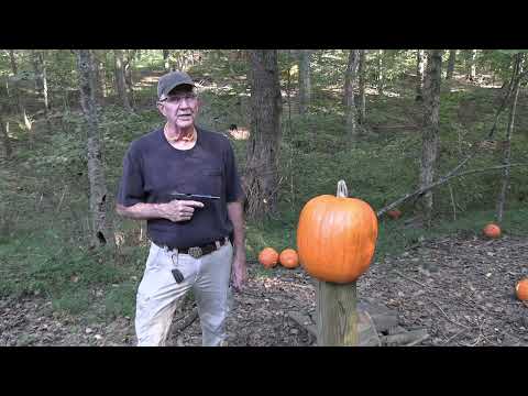 Pumpkin Carving with .45 Caliber,  my NightHawk Custom 1911