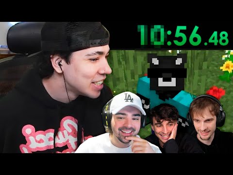 SPREEN HACE SPEEDRUN🏃➡️🏁 DE MINECRAFT🧟 POR PRIMERA VEZ... Ft. ZEKO, GONCHO, BANANIROU 🐁