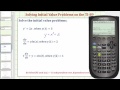 TI-89 Graphing Calculator: Solving Initial Value Problems
