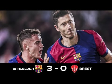 Barcelona VS Brest UCL Highlights | Champions league | 3-0