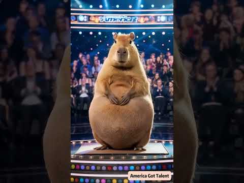 Capybara Brings Fun on America’s Got Talent!卡皮巴拉上美国达人秀!カピバラが『アメリカズ・ゴット・タレント』に出演! #ai #funny #agt #