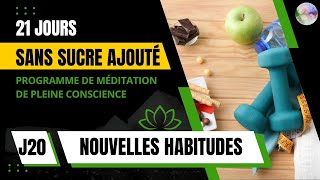 J20 - Méditation Nouvelles Habitudes | PROGRAMME GRATUIT 21 JOURS SANS SUCRE AJOUTÉ