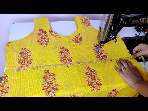 सूट/ kurti की सिलाई कैसे करते हैं? Simple suit cutting and stitching, kurti stitching