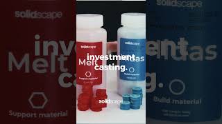 Solidscape materials - engineered for jewelry investment casting.