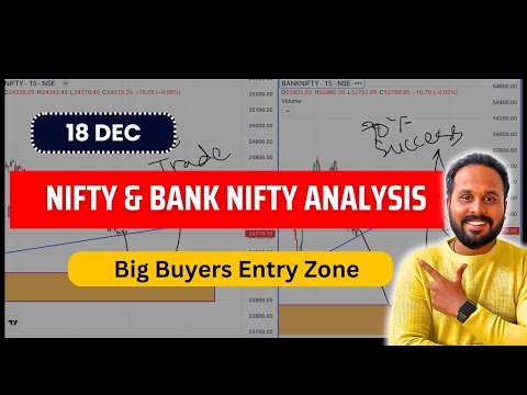 NIFTY PREDICTION FOR TOMORROW & BANK NIFTY ANALYSIS in English FOR 18 December 2024