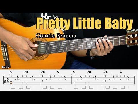 Pretty Little Baby - Connie Francis - Fingerstyle Guitar Tutorial + TAB & Lyrics