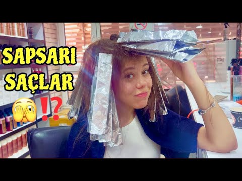 Saçlarımı Boyattım⁉️Sarı Saç Yeni Stilim🫣 Kuaför Vlog