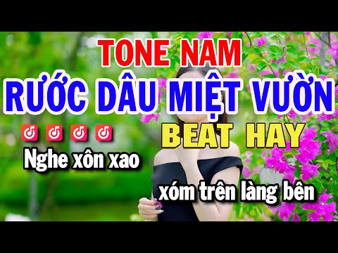 Rước Dâu Miệt Vườn Karaoke Tone Nam Nhạc Sống (Gm) Beat Hay | Huỳnh Lê