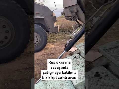 Rusya Ukrayna savaşında çatışma ortasında kalan kirpi aracı
