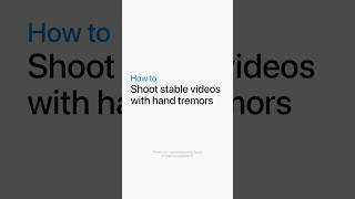 How to shoot stable videos with hand tremors #Shorts