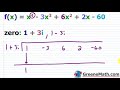 Complex Zeros and Polynomial Division