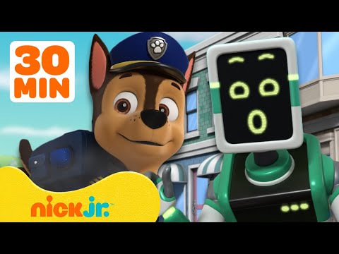 PAW Patrol Stops Robots In Adventure Bay! 🤖 w/ Chase & Skye | 30 Minute Compilation | Nick Jr.