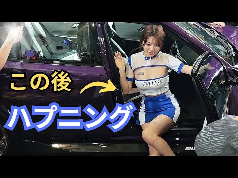 上海改造車ショーのコンパニオンガールにハプニング発生
