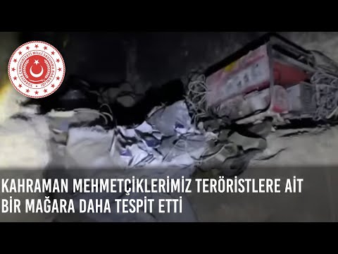 Kahraman Mehmetçiklerimiz, Pençe-Kilit Operasyonu Bölgesinde Teröristlere Ait Bir Mağara Tespit Etti