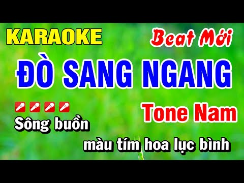 Karaoke Đò Sang Ngang (Beat Mới) Nhạc Sống Tone Nam Cm | Hoài Phong Organ