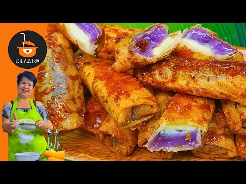 Ube Cheese Tikoy Roll | Tikoy Turon | Meriyendang Pinoy