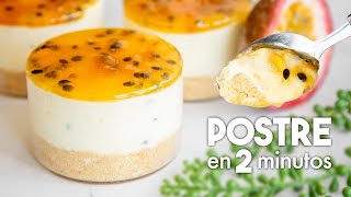CHEESESECAKE en VASITOS de MARACUYÁ 💛 | Postres Sin Horno | Postres Fáciles en Vaso