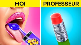 FAIRE ENTRER DES BONBONS À L'ÉCOLE EN DOUCE 🍭 | Astuces GÉNIALES À Ne Pas Essayer 😅