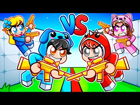 Omz & Crystal Vs Roxy & Lily In Roblox Rivals