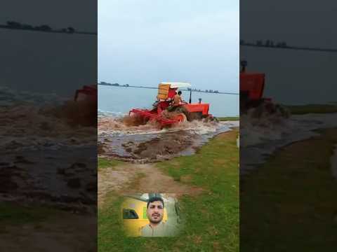 Flood in Punjab Naalah dek tot gaya kheton min pani a gya Tractor for farming #ytshorts #tractor