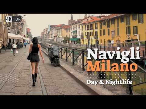 Why Navigli is Milan’s Most Desired Neighborhood 🌗 Flea Markets & Nightlife Walks [4K HDR]