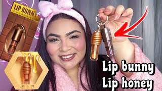 TESTANDO LIP HONEY E LIP BUNNY DA FRANCINY EHLKE 💖🍯🍫