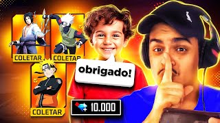 PEGANDO TODAS AS SKINS DO NARUTO NA CONTA DE SEGUIDORES😱 #freefire