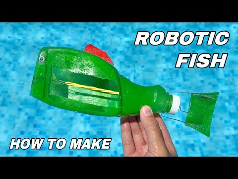 How to Make a Robotic Fish at Home - Rubber Band Powered Fish